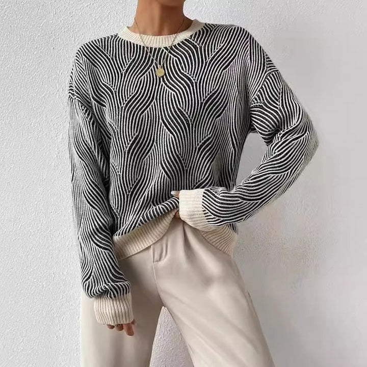 Women’s Patterned Knit Jumper – Relaxed Fit Everyday Style