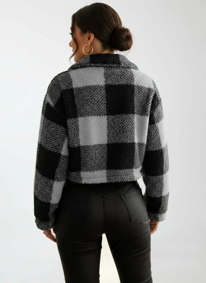 Women’s Isla Checkered Fleece Zip Jacket
