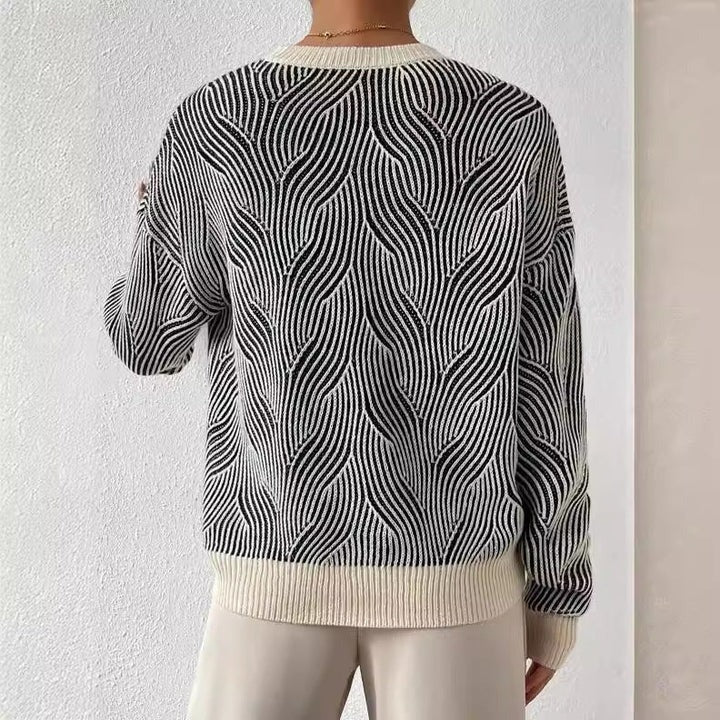Women’s Patterned Knit Jumper – Relaxed Fit Everyday Style