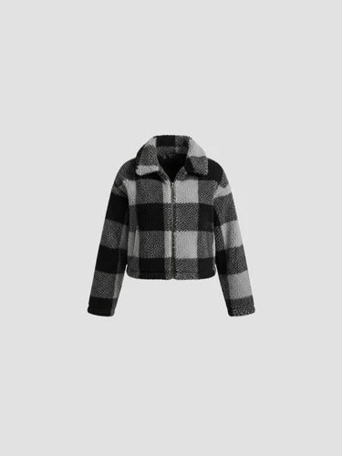 Women’s Isla Checkered Fleece Zip Jacket