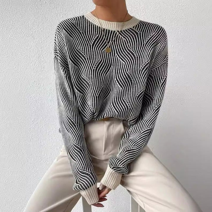 Women’s Patterned Knit Jumper – Relaxed Fit Everyday Style