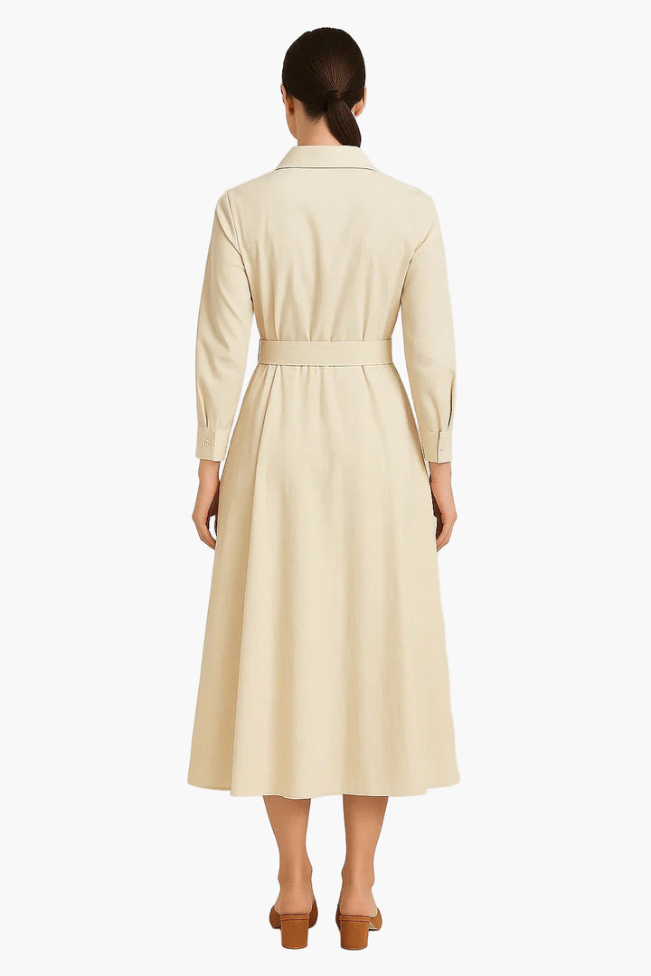Women’s Cotton Midi Shirt Dress