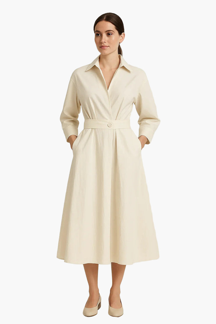Women’s Cotton Midi Shirt Dress