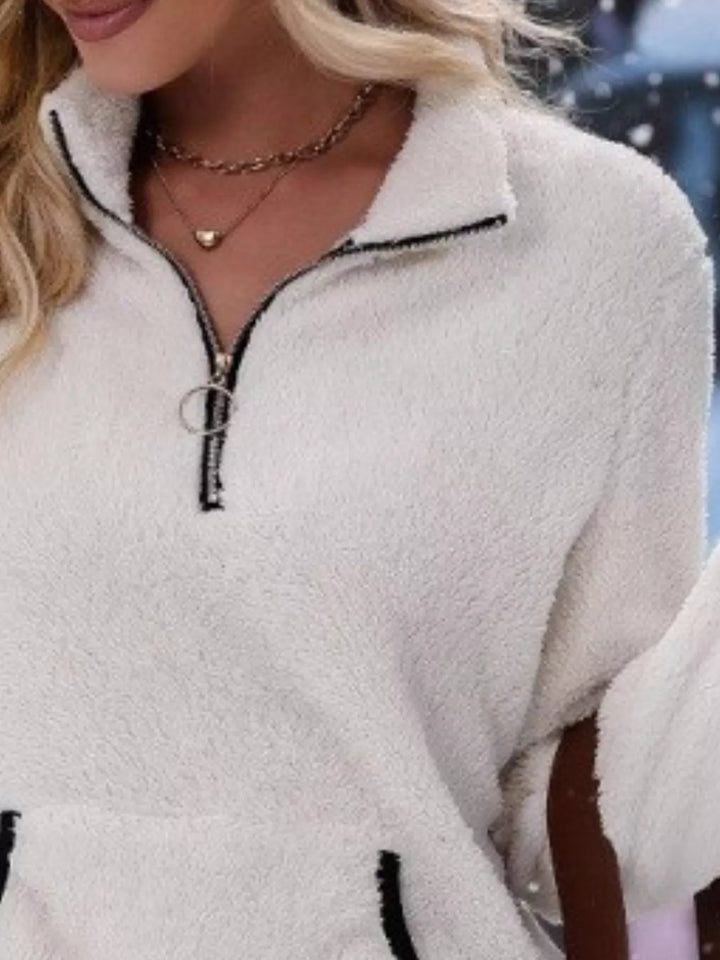 Women’s Half-Zip Teddy Fleece Pullover