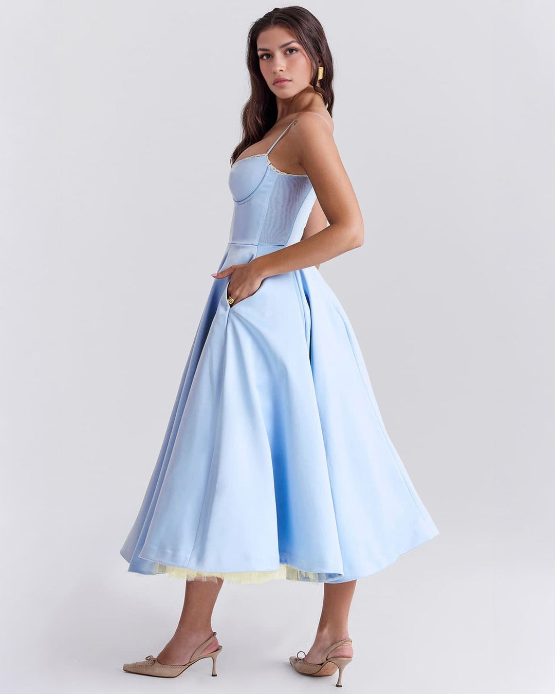 Elowen – Satin Midi Dress