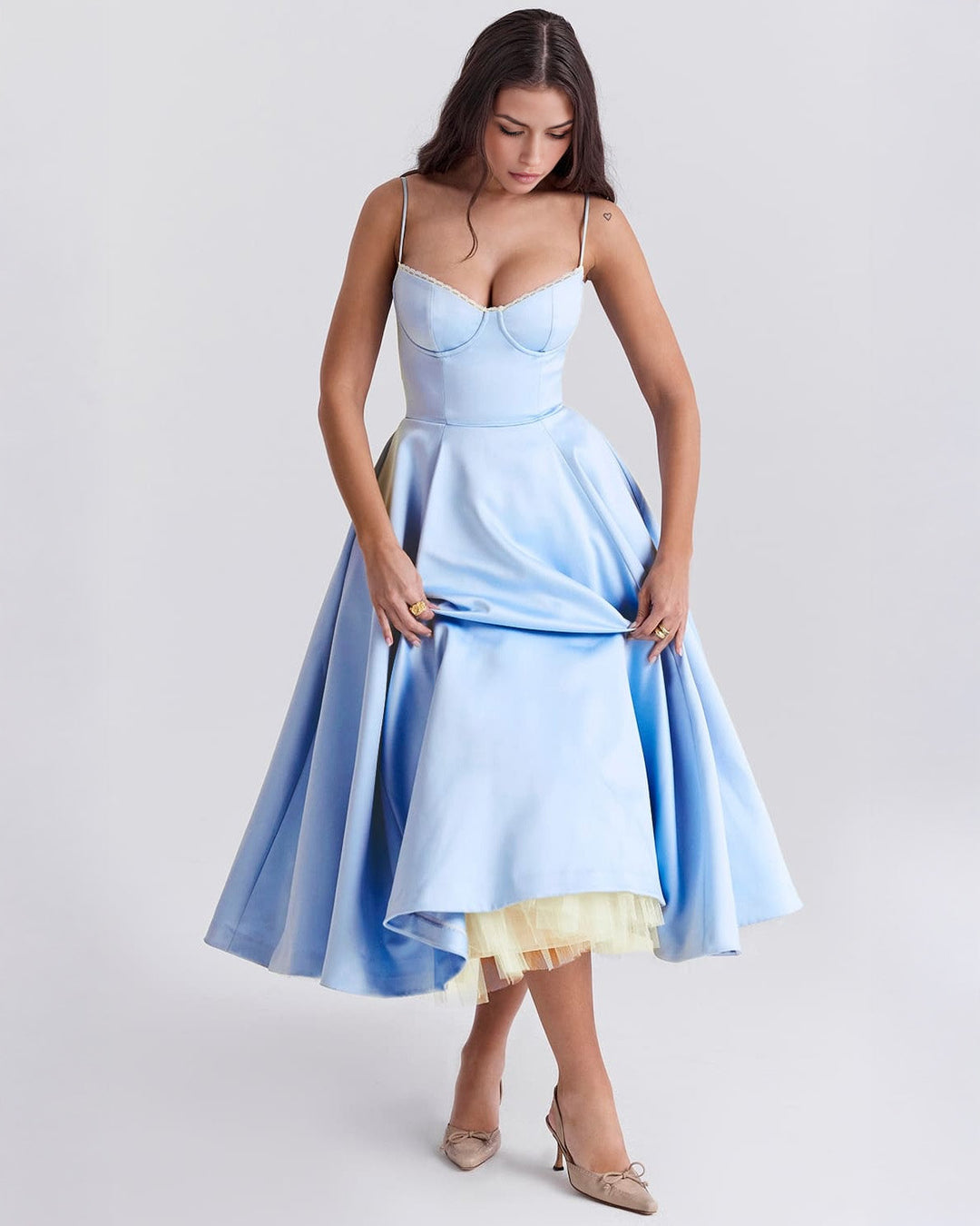 Elowen – Satin Midi Dress