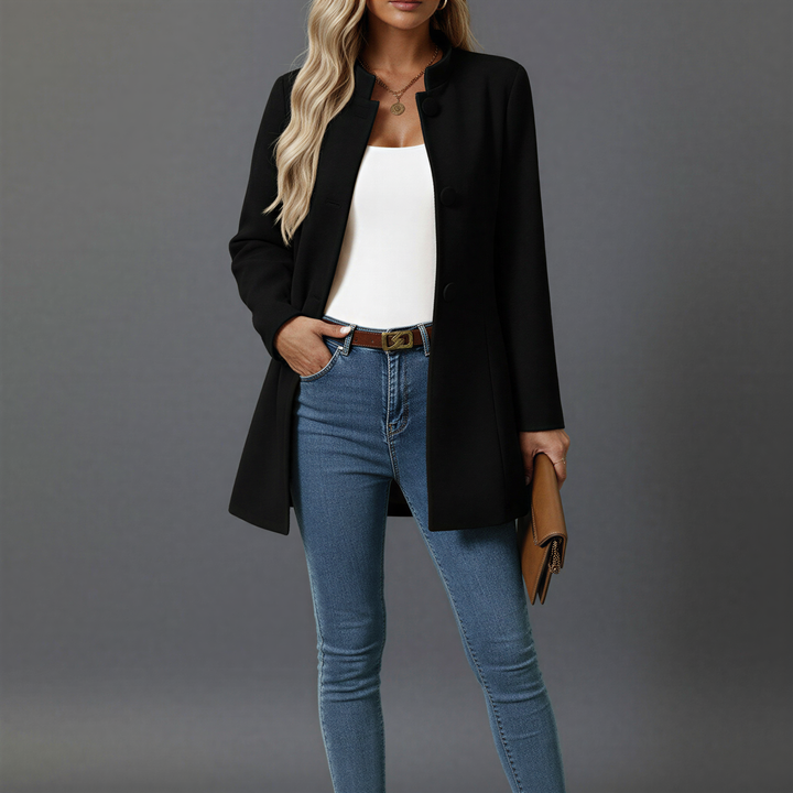 Hallie Women’s Button-Down A-Line Coat