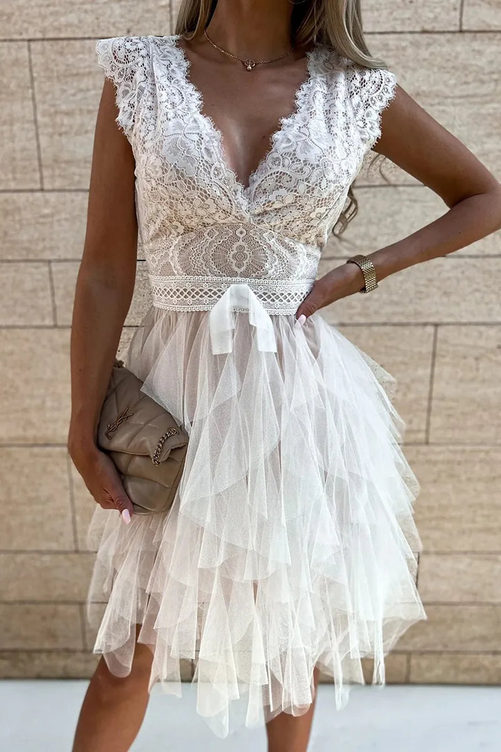 Women’s Ruffle Cocktail Mini Dress