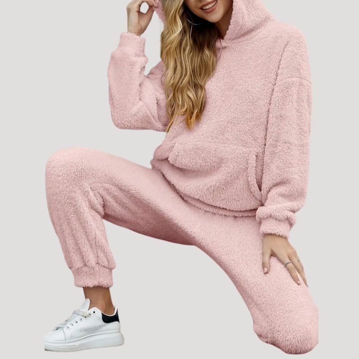 Women’s fleece loungewear set cosy winter tracksuit