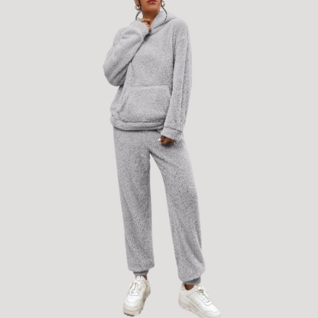 Women’s fleece loungewear set cosy winter tracksuit