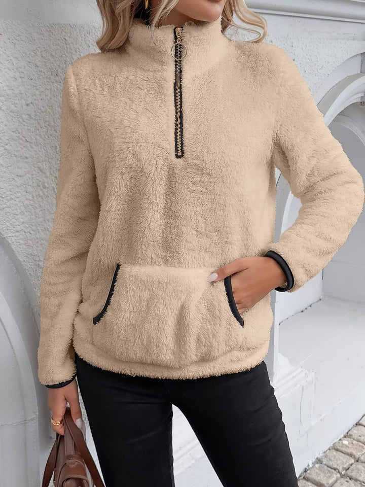 Women’s Half-Zip Teddy Fleece Pullover