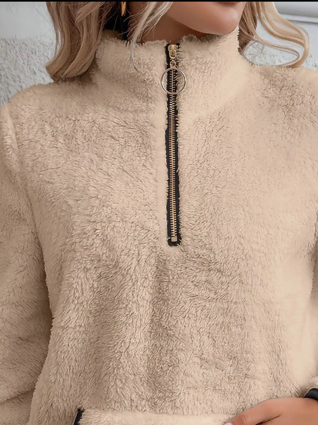 Women’s Half-Zip Teddy Fleece Pullover