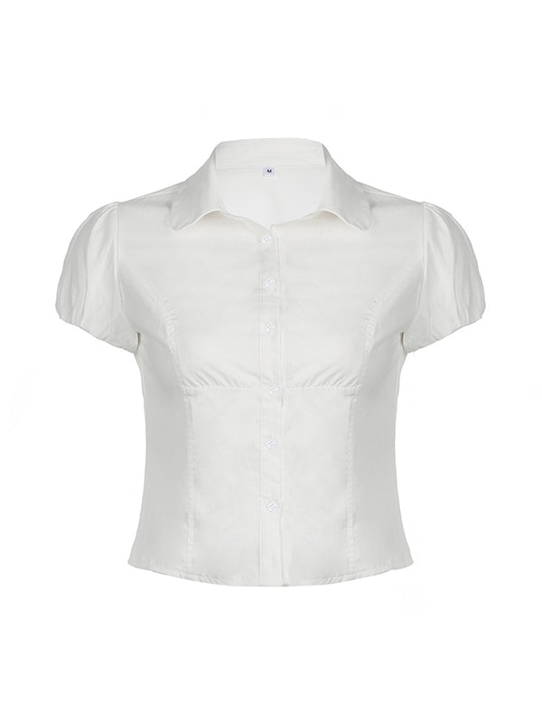 Women's Vintage Shirt -  V-Neck Short-Sleeve