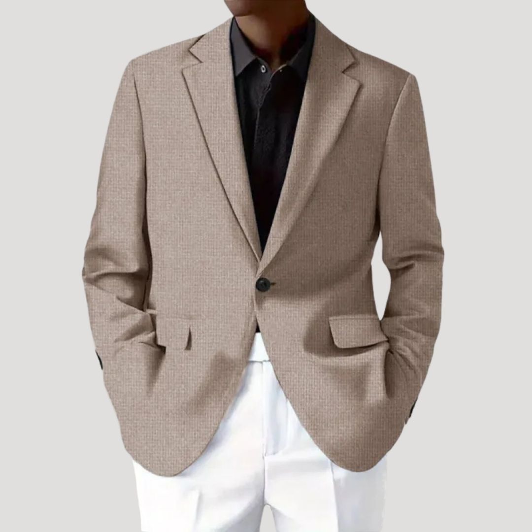 Men’s Textured Tailored Casual Blazer