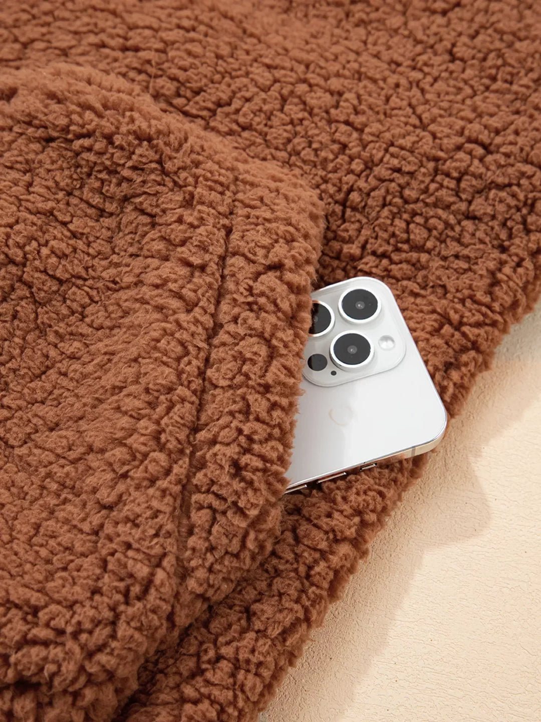 Marjorie Women’s Relaxed-Fit Zip-Up Teddy Jacket