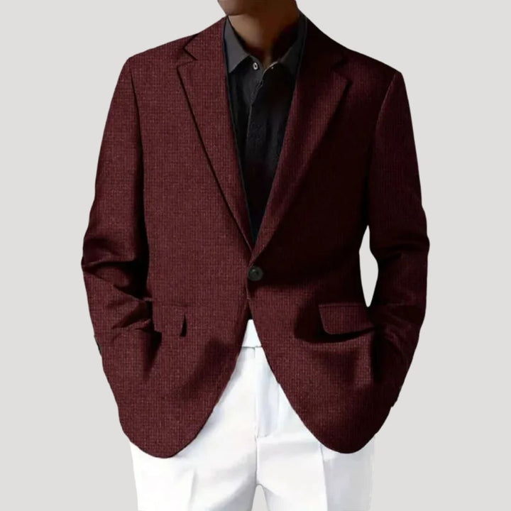 Men’s Textured Tailored Casual Blazer