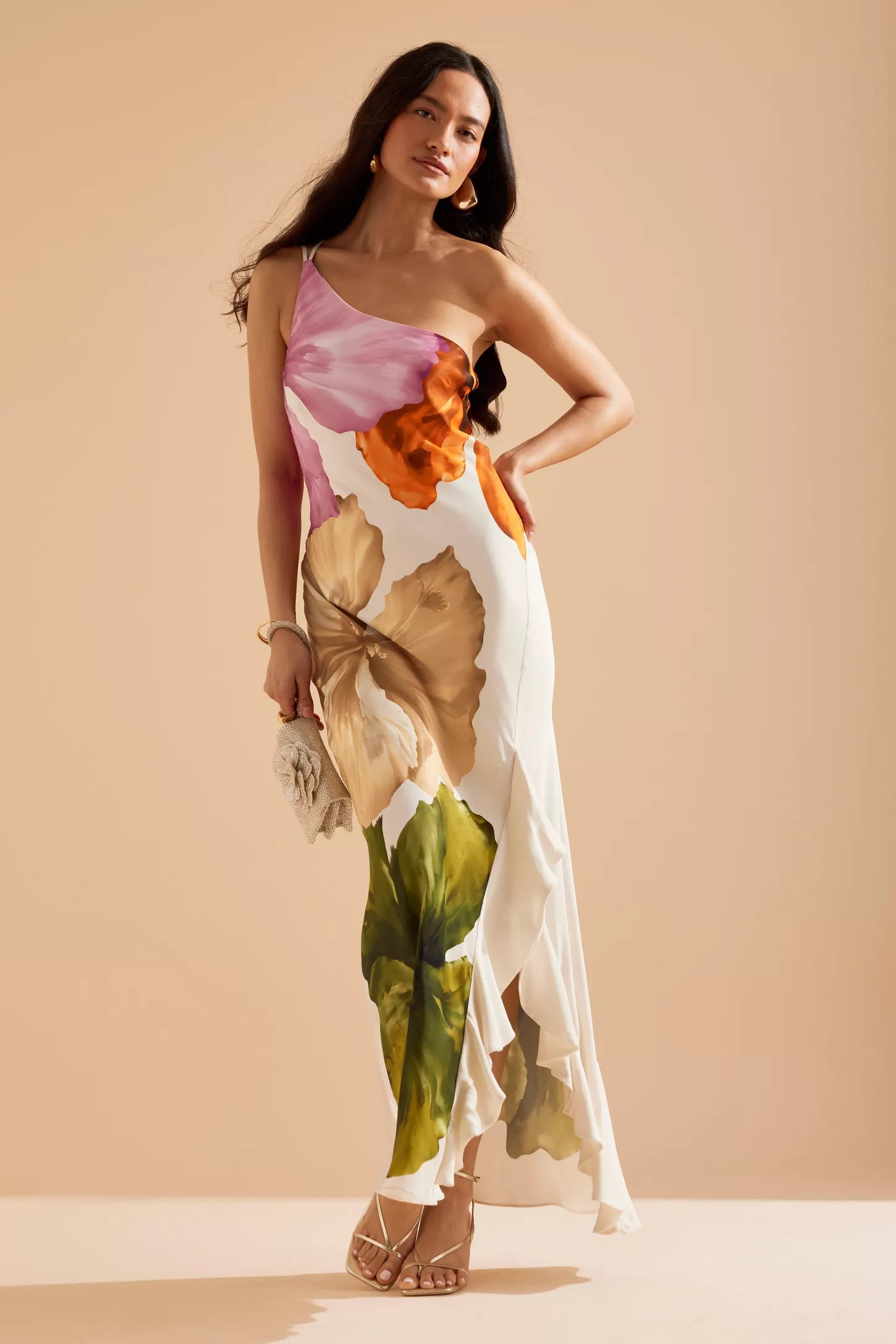 Lucina - One-Shoulder Maxi Slip Dress – Victoria Muse