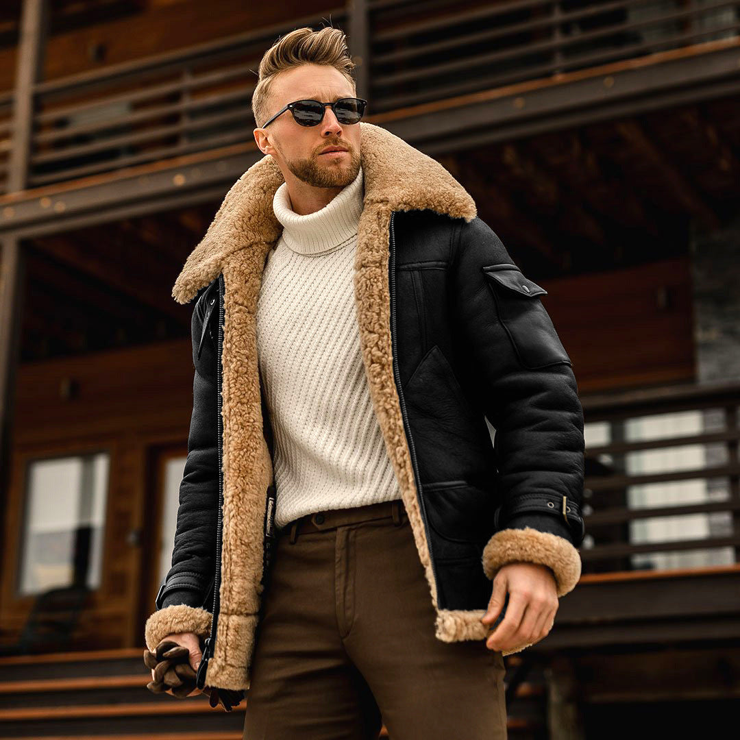 Men's Shearling Aviator Jacket
