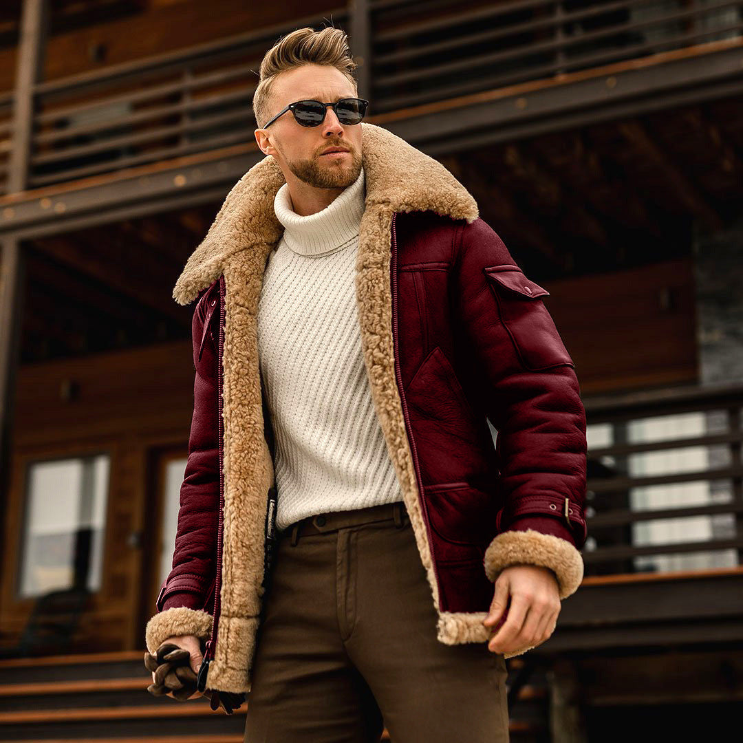 Men's Shearling Aviator Jacket