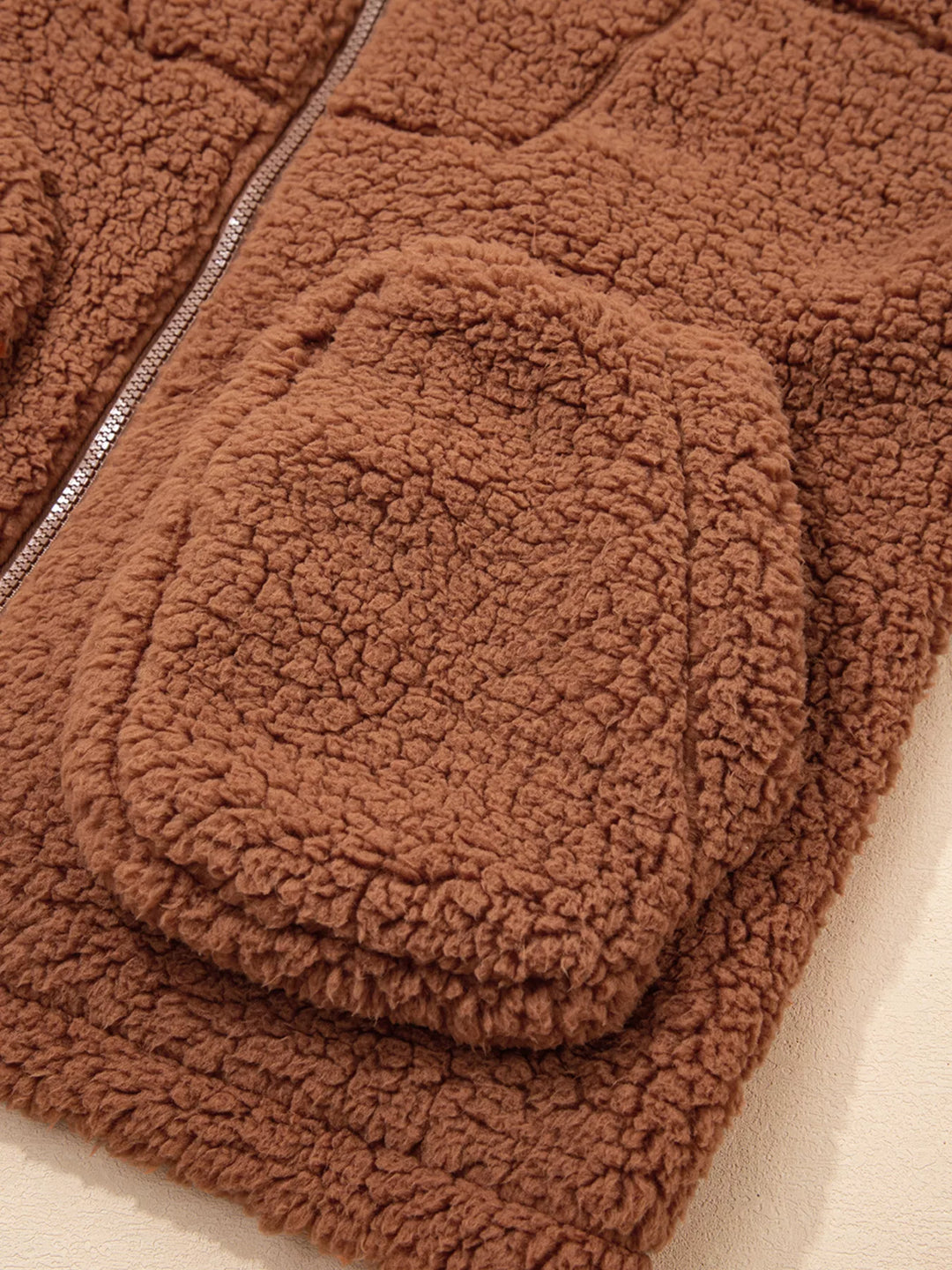 Marjorie Women’s Relaxed-Fit Zip-Up Teddy Jacket