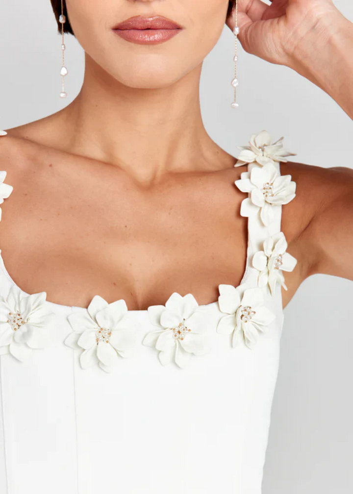 Women’s Floral Appliqué Fit & Flare Mini Dress