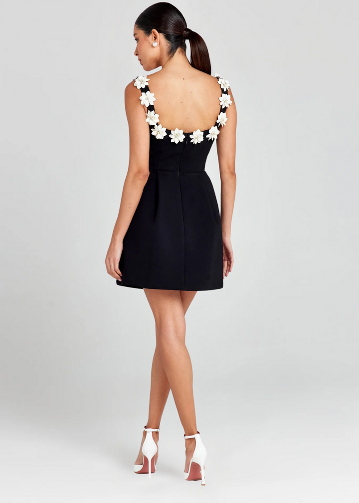 Women’s Floral Appliqué Fit & Flare Mini Dress