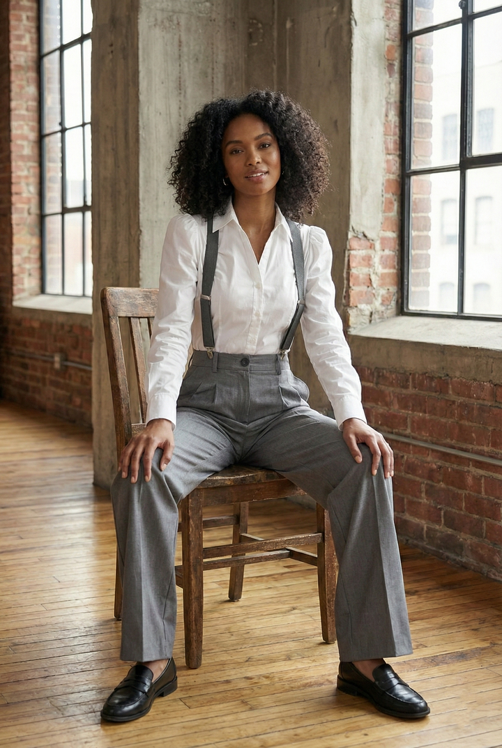 Women’s Amelia High-Waist Trouser & Suspender Set