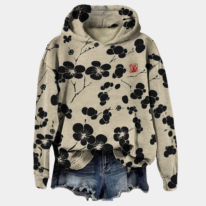 Women's Floral Print Knit Pullover Sweater