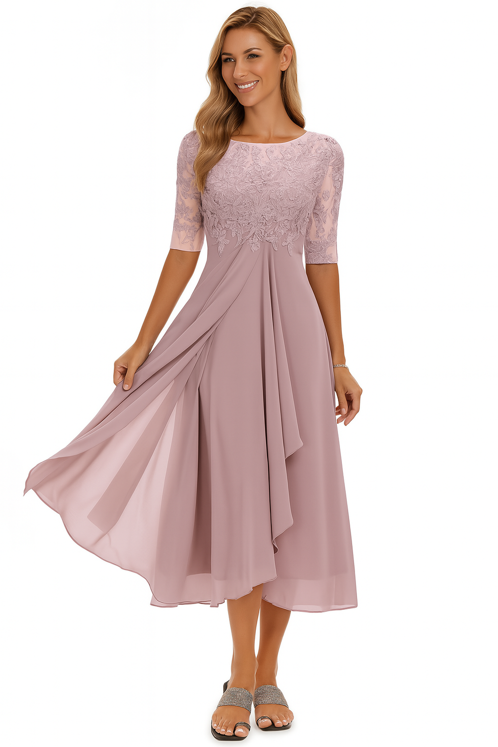 Women's Summer A-Line Midi Dress