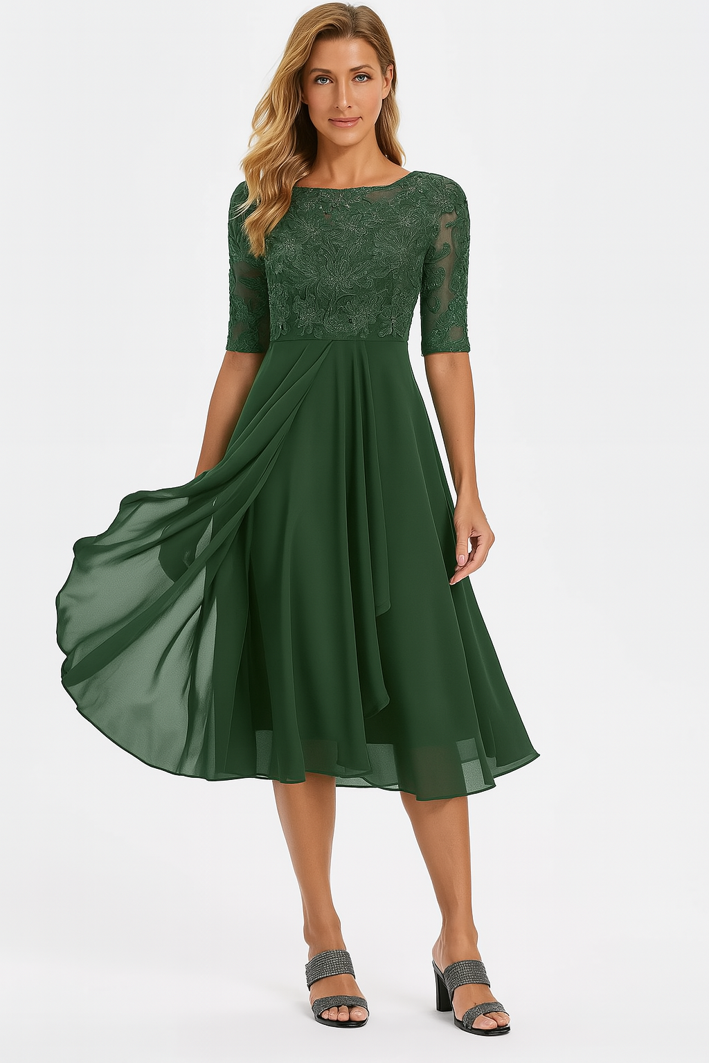 Women's Summer A-Line Midi Dress