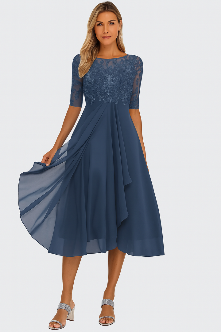 Women's Summer A-Line Midi Dress
