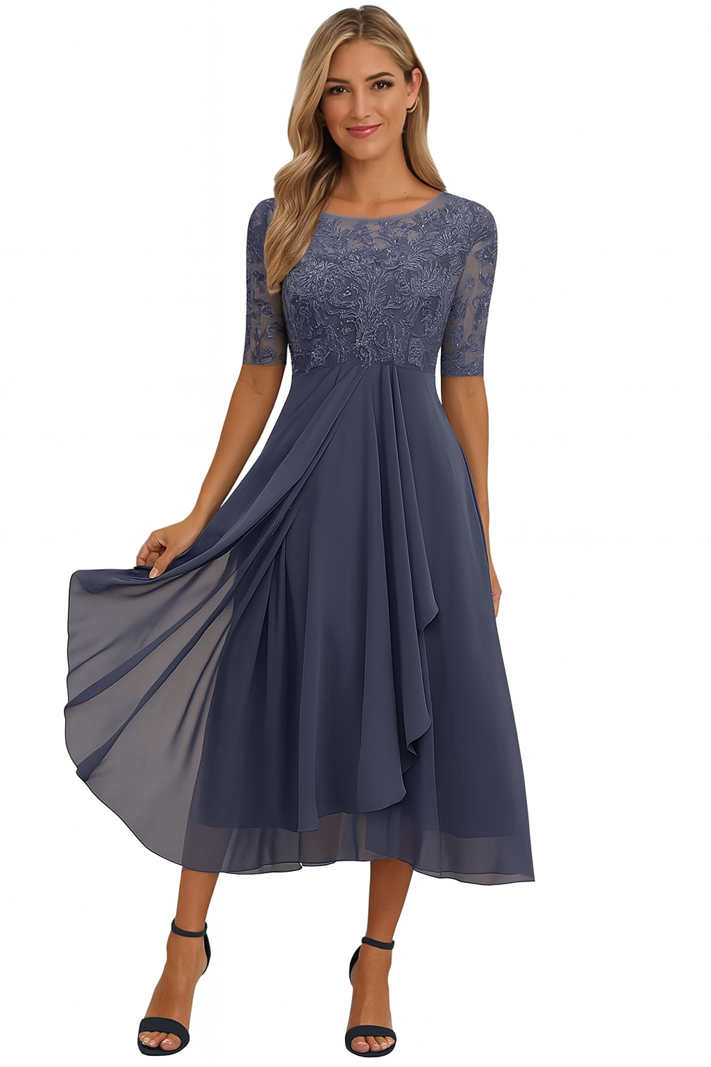 Women's Summer A-Line Midi Dress