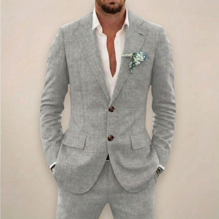 Men's Spring Notch Lapel Suit Set