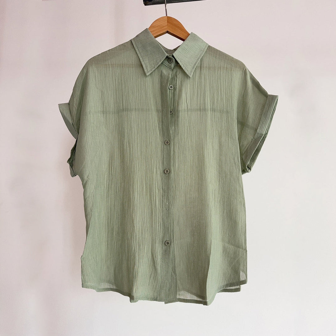 Women's Pastel Button-Up Shirt