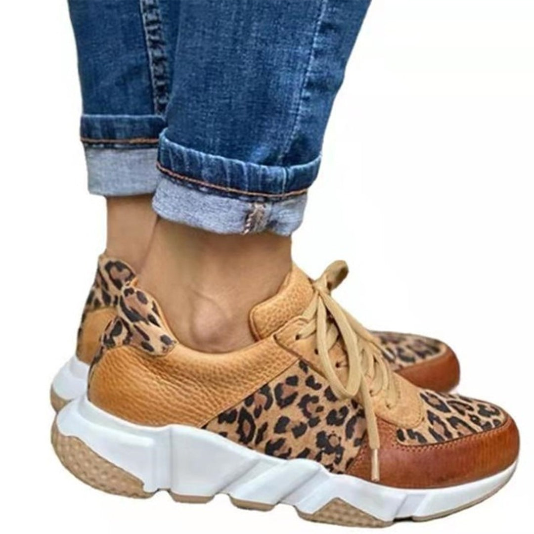 Tessa Women’s Leopard Print Lace-Up Sneakers