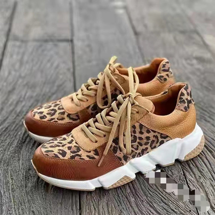 Tessa Women’s Leopard Print Lace-Up Sneakers