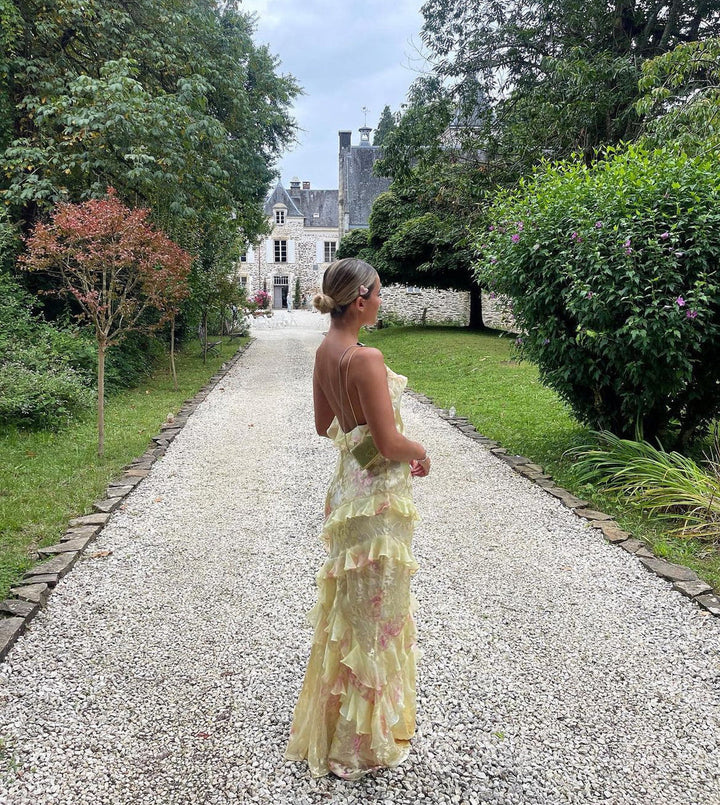 Julie - Ethereal Flow Ruffle Maxi Dress