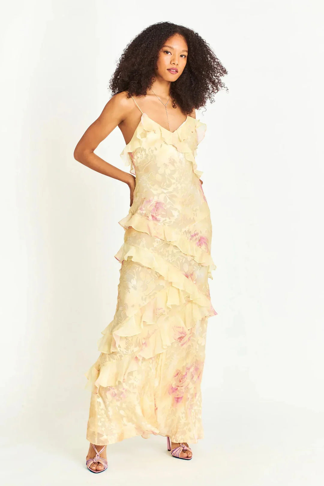 Julie - Ethereal Flow Ruffle Maxi Dress