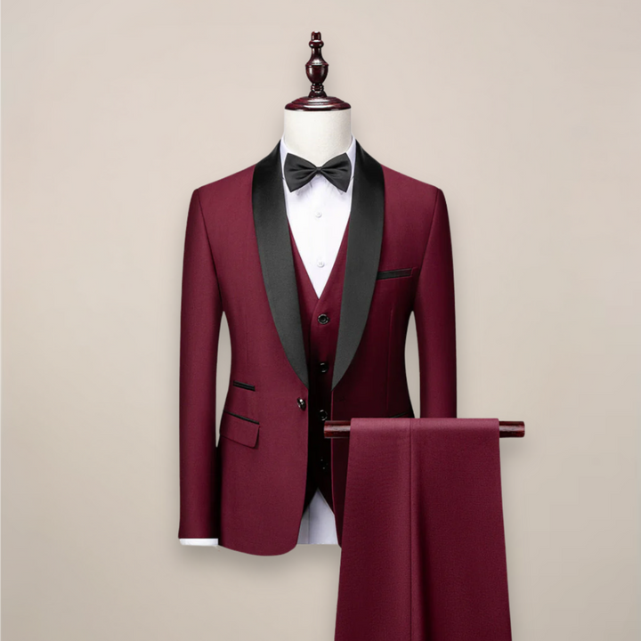 Men's Spring Formal Three-Piece Tuxedo Suit