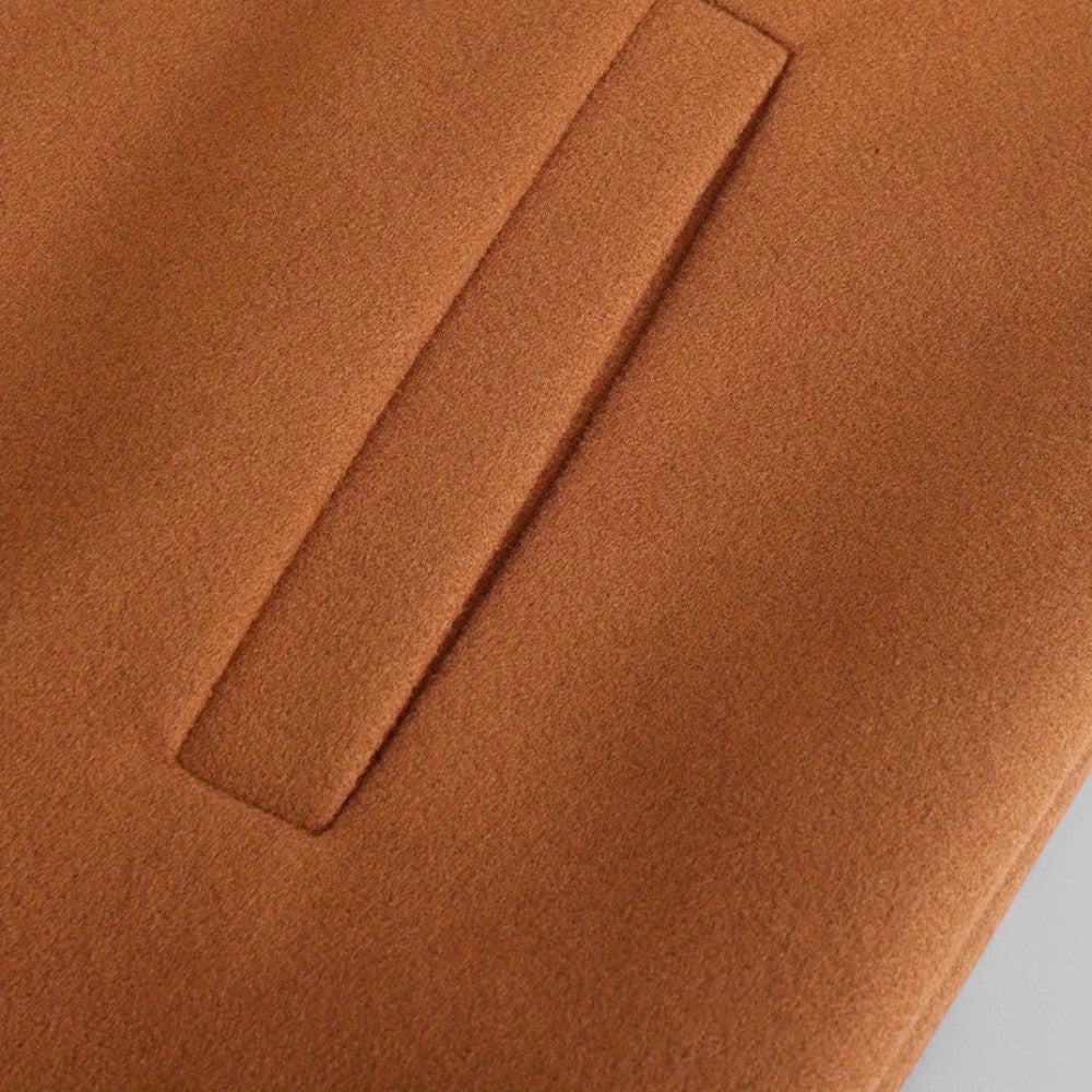 Men's Minimalist Button-Front Winter Coat