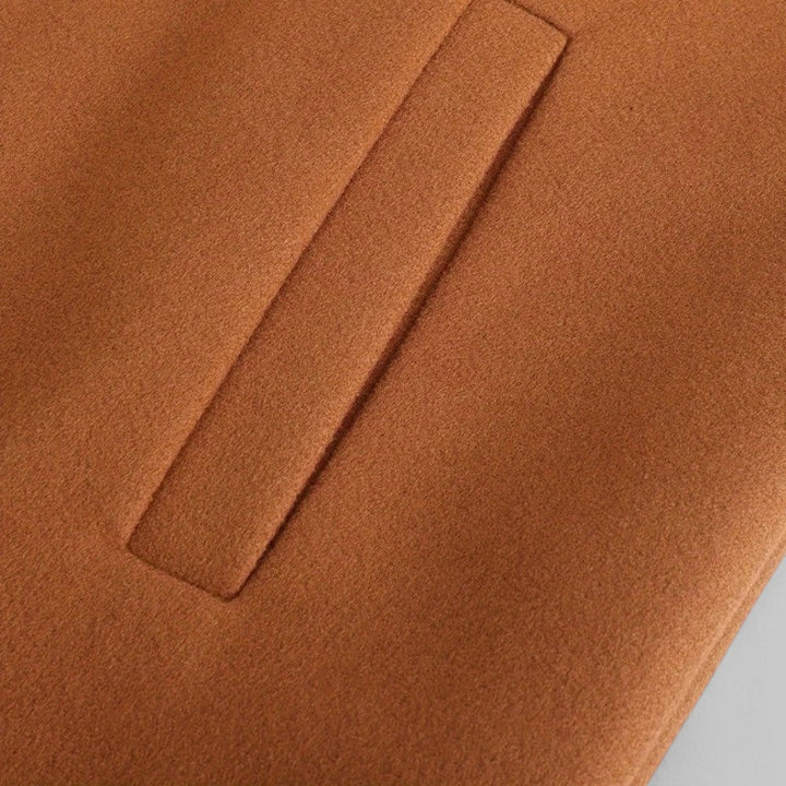 Men's Minimalist Button-Front Winter Coat