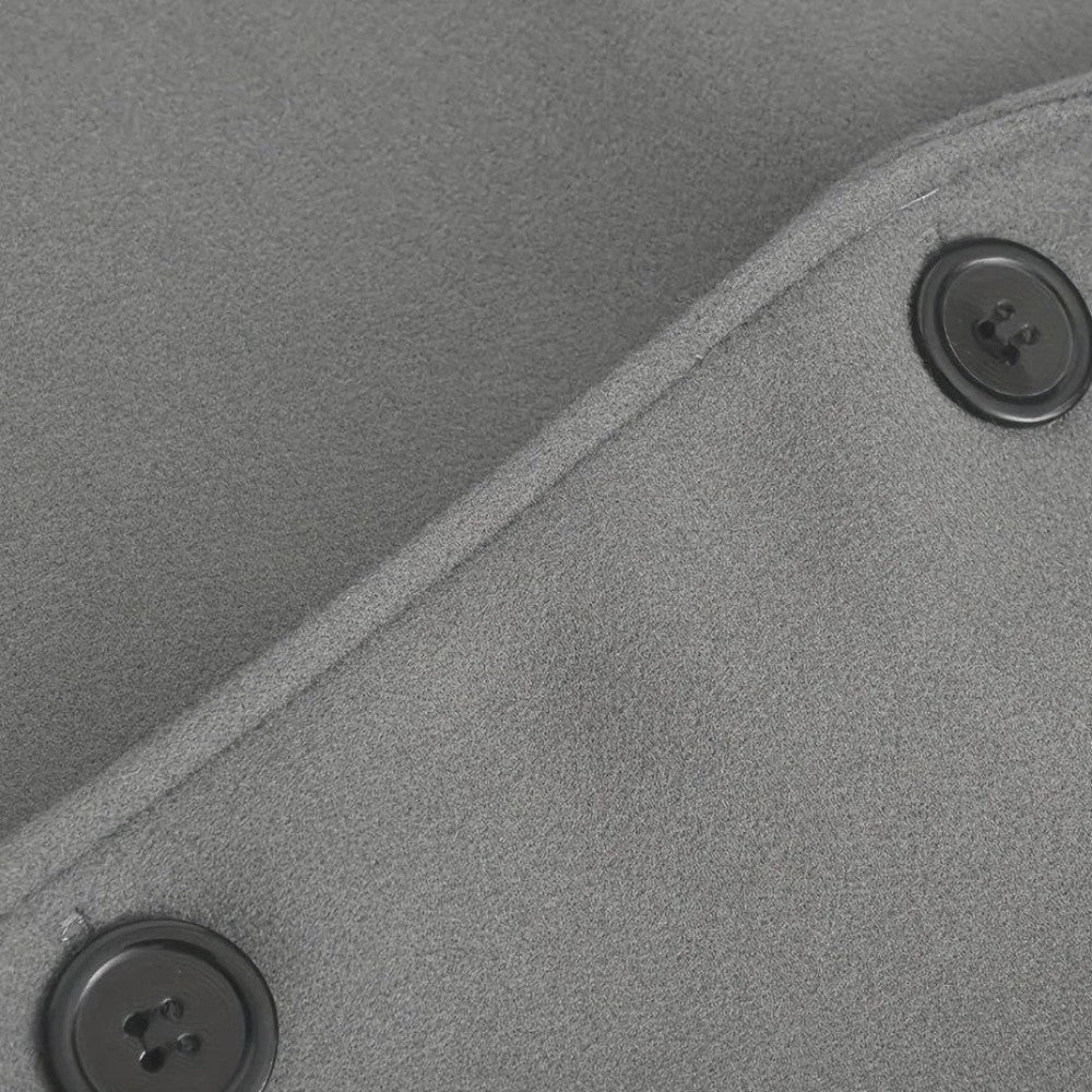 Men's Minimalist Button-Front Winter Coat