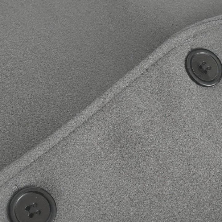 Men's Minimalist Button-Front Winter Coat