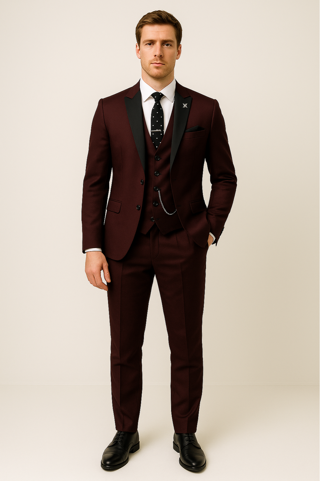 Men's Spring Formal Three-Piece Suit Set