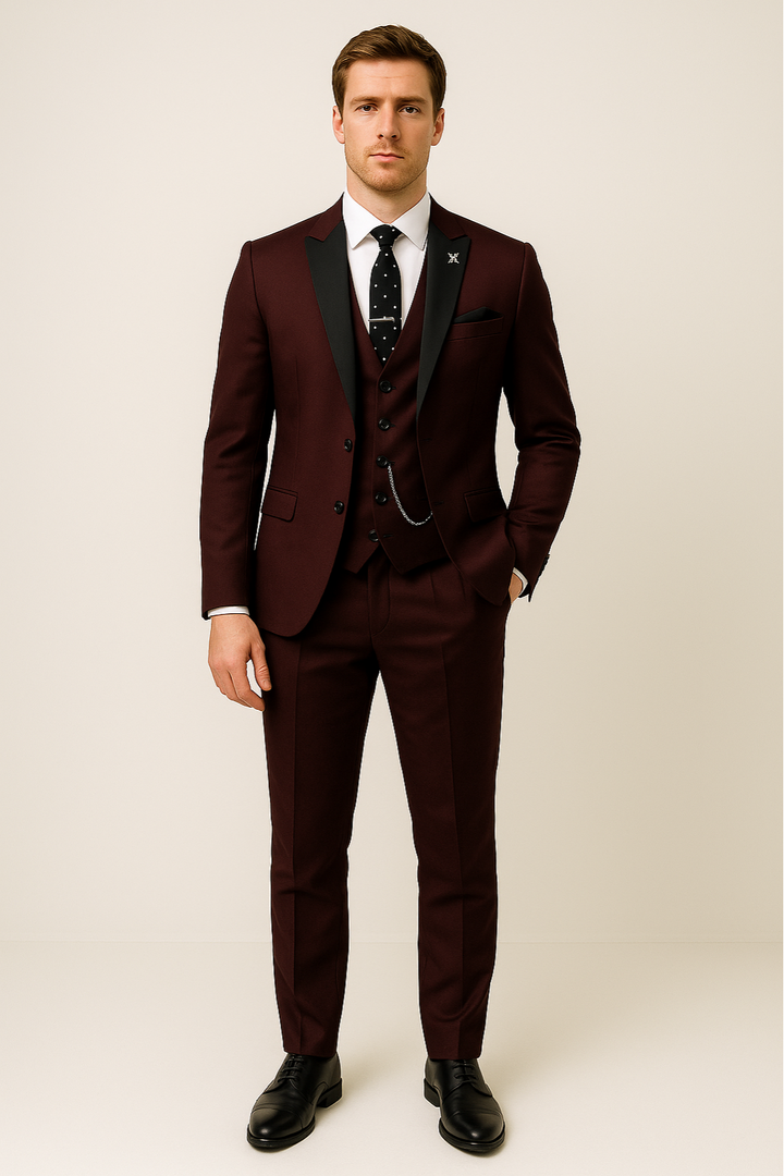 Men's Spring Formal Three-Piece Suit Set