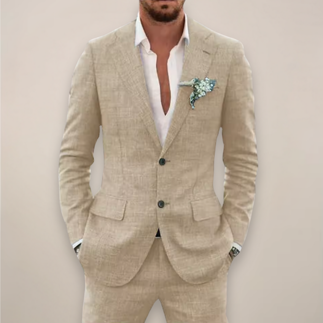 Men's Spring Notch Lapel Suit Set
