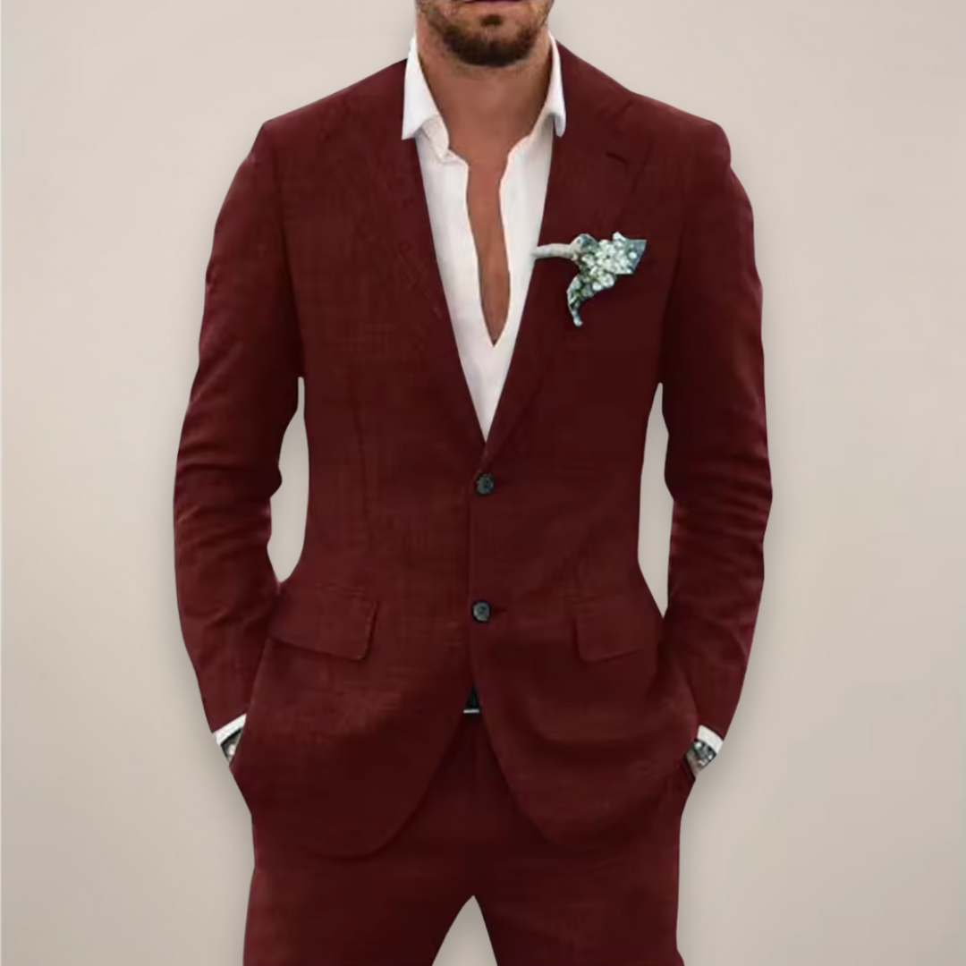 Men's Spring Notch Lapel Suit Set