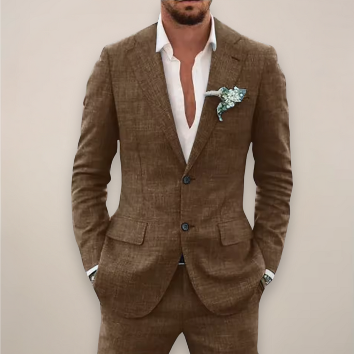 Men's Spring Notch Lapel Suit Set