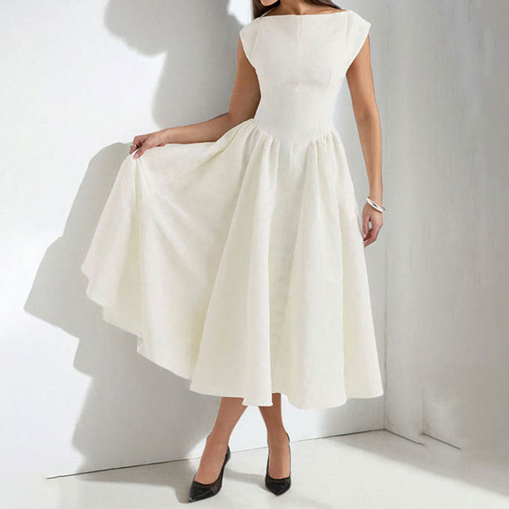 Women’s Structured Cap Sleeve Midi Dress