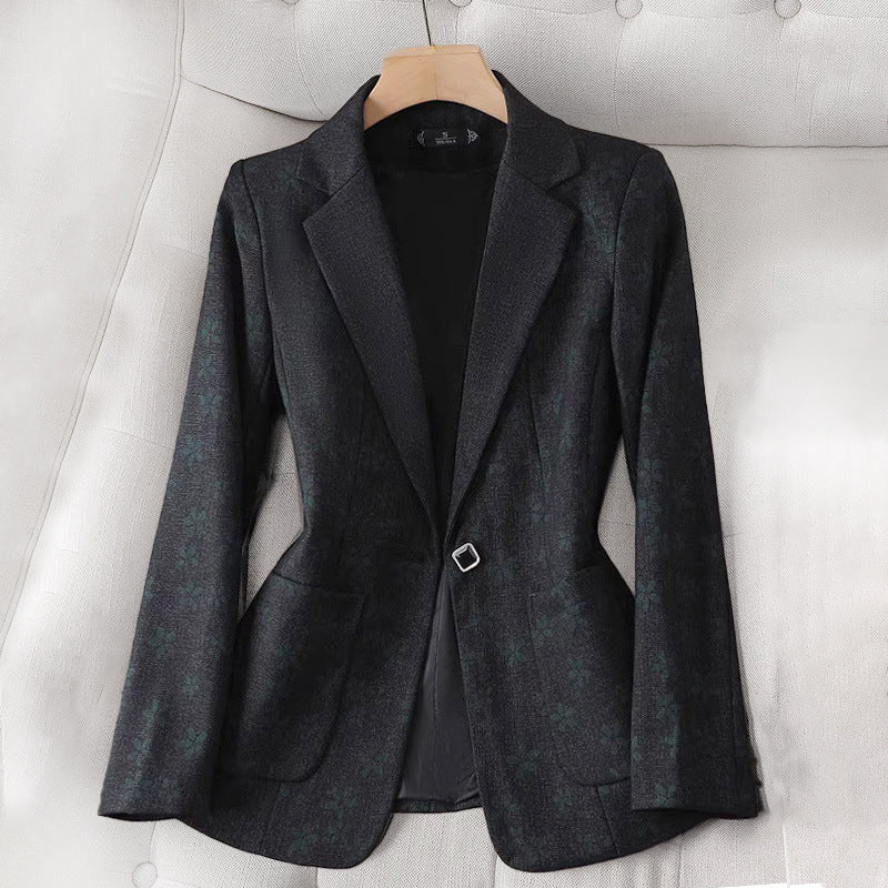 Women's Grid Pattern Blazer